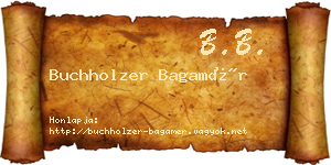 Buchholzer Bagamér névjegykártya